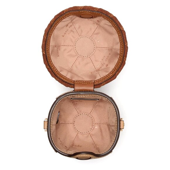 New Kate Spade 3d Acorn Crossbody Smooth Leather Brown Multi - Picture 3 of 5